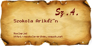 Szokola Arikán névjegykártya